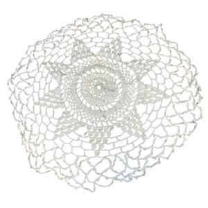 Vintage Crochet White Round Doily Handmade Tabletop Home Decor Accent